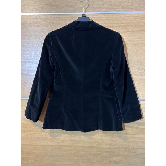 S.B. II. By Bitterman Women's sz L 2 button lined velvet blazer black Vintage - Picture 3 of 10